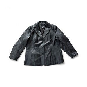 East 5th Leather Jacket 3 Button Women Size 1X EUC